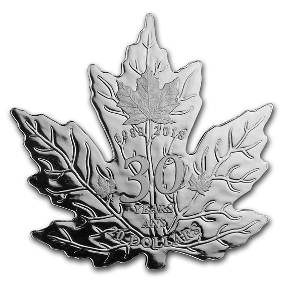 2018 Canada 1 oz Silver $20 30th Anniv of the Silver Maple Leaf 2018 Canada 1 oz Silver $20 30th Anniv of the Silver Maple Leaf