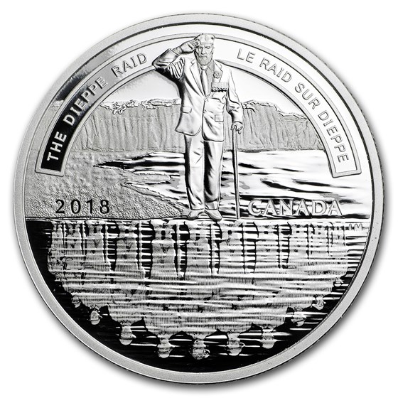 2018 Canada 1 oz Silver $20 A Nation's Mettle: The Dieppe Raid 2018 Canada 1 oz Silver $20 A Nation's Mettle: The Dieppe Raid
