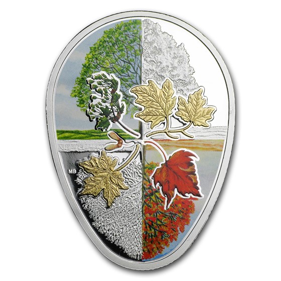 2018 Canada 1 oz Silver $20 Four Seasons of the Maple Leaf 2018 Canada 1 oz Silver $20 Four Seasons of the Maple Leaf