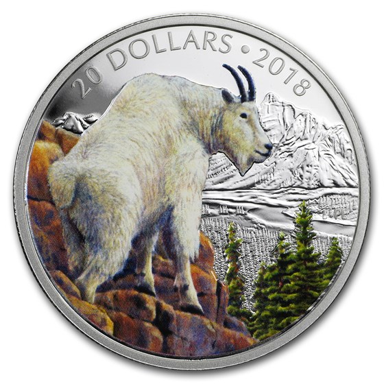 2018 Canada 1 oz Silver $20 Majestic Wild: Mountain Goat 2018 Canada 1 oz Silver $20 Majestic Wild: Mountain Goat