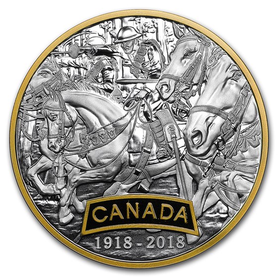 2018 Canada 1 oz Silver $20 WWI Allied Forces: Canada 2018 Canada 1 oz Silver $20 WWI Allied Forces: Canada