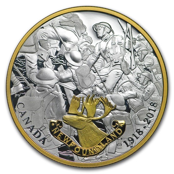 2018 Canada 1 oz Silver $20 WWI Allied Forces: Newfoundland 2018 Canada 1 oz Silver $20 WWI Allied Forces: Newfoundland
