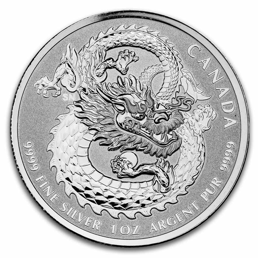 Buy 2018 Canada 1 oz Silver $5 Lucky Dragon High Relief BU | APMEX