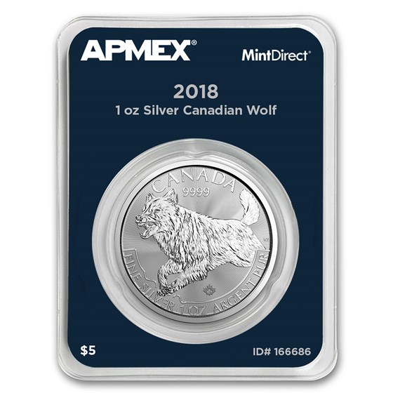 2018 Canada 1 oz Silver Predator Series Wolf (MintDirect® Single) 2018 Canada 1 oz Silver Predator Series Wolf (MintDirect® Single)