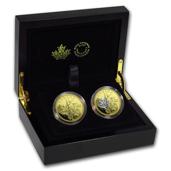 2018 Canada 2-Coin Gold Enchanting Maple Leaves Set 2018 Canada 2-Coin Gold Enchanting Maple Leaves Set