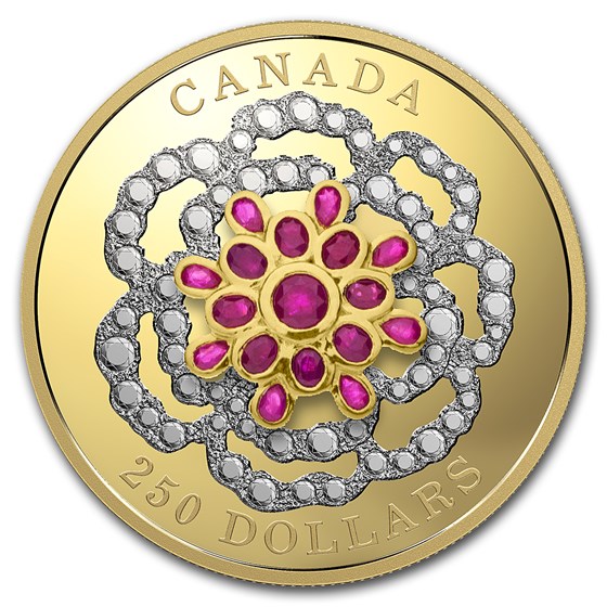 2018 Canada 2 oz Gold $250 A Crown Jewel Burmese Tiara 2018 Canada 2 oz Gold $250 A Crown Jewel Burmese Tiara