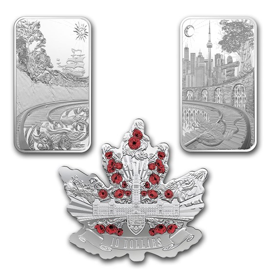 2018 Canada 3-Coin Silver Beneath Thy Shining Skies 2018 Canada 3-Coin Silver Beneath Thy Shining Skies