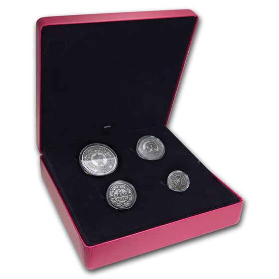 2018 Canada 4-Coin Silver Before Confederation: Colonial Currency 2018 Canada 4-Coin Silver Before Confederation: Colonial Currency