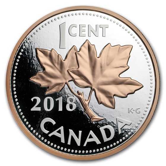 2018 Canada 5 oz Silver $1 Big Coin Series Maple Leaf (One-Cent) 2018 Canada 5 oz Silver $1 Big Coin Series Maple Leaf (One-Cent)
