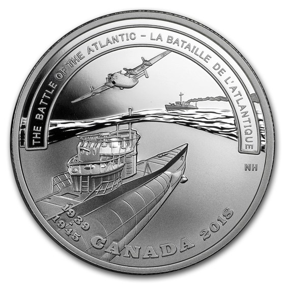 2018 Canada Ag $20 WWII Battlefront Series Battle of the Atlantic 2018 Canada Ag $20 WWII Battlefront Series Battle of the Atlantic