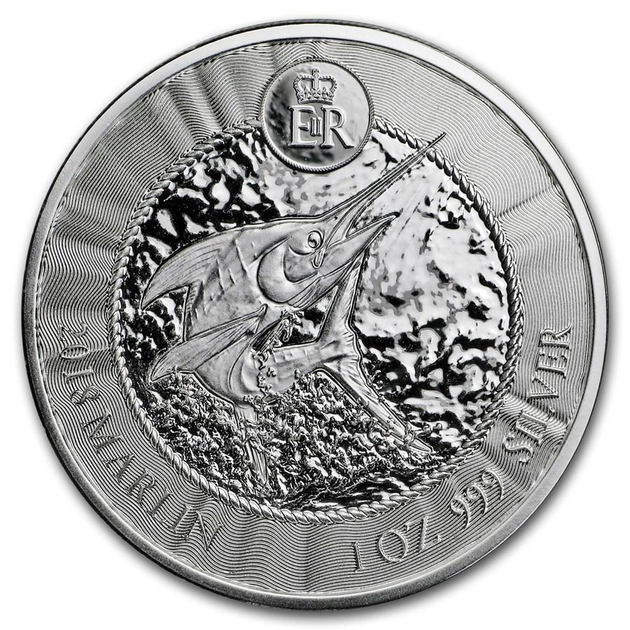 2018 Cayman Islands 1 oz Silver Marlin BU