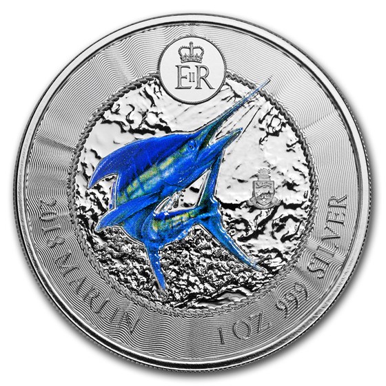 2018 Cayman Islands 1 oz Silver Marlin Proof (Colorized) 2018 Cayman Islands 1 oz Silver Marlin Proof (Colorized)