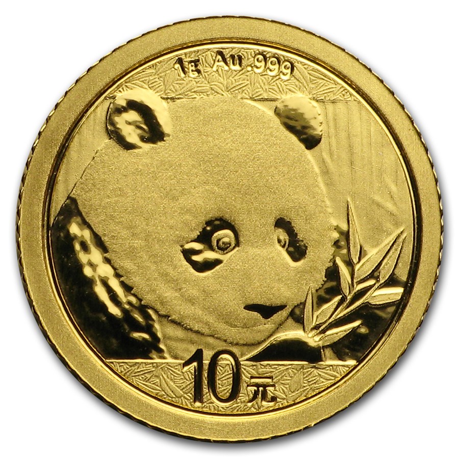 2018 China 1 gram Gold Panda BU (Sealed)