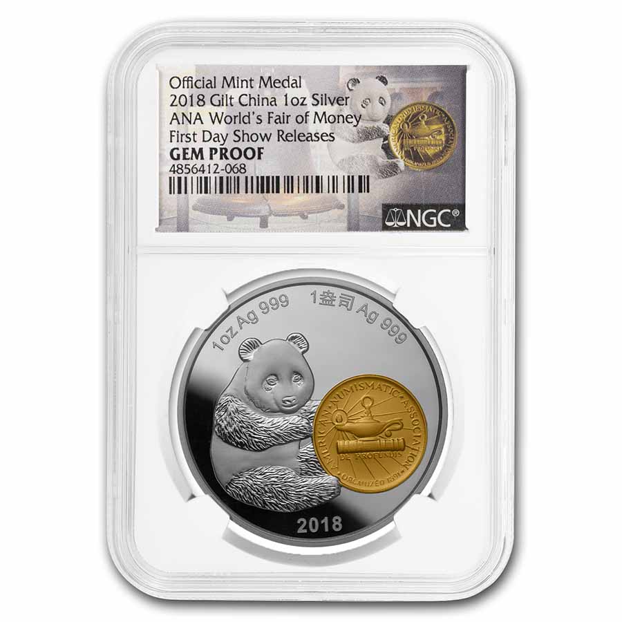 Buy 2018 China 1 oz Silver Panda GEM Proof NGC ANA World Fair | APMEX