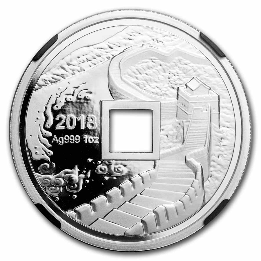 Buy 2018 China 1 oz Silver Proof Dragon & Phoenix Cash Coin PF-70