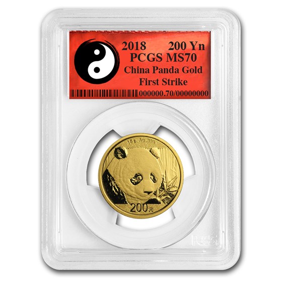 2018 China 15 Gram Gold Panda MS-70 PCGS (FS, Yin-Yang) 2018 China 15 Gram Gold Panda MS-70 PCGS (FS, Yin-Yang)