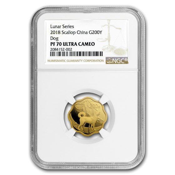 2018 China 15 gram Gold Year of the Dog Blossom PF-70 NGC 2018 China 15 gram Gold Year of the Dog Blossom PF-70 NGC