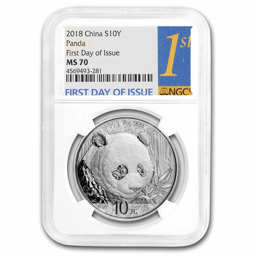 Buy 2018 China 30 gram Silver Panda MS-70 NGC (First Day of Issue