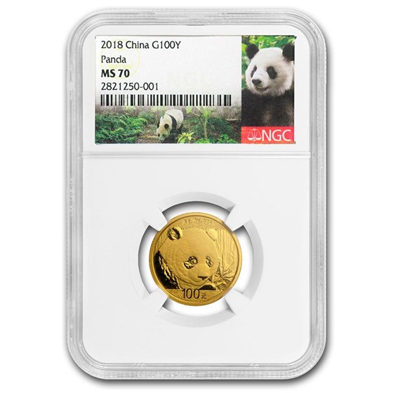 2018 China 8 Gram Gold Panda MS-70 NGC 2018 China 8 Gram Gold Panda MS-70 NGC