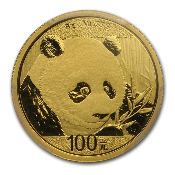 Buy 2018 China 8 Gram Gold Panda MS-70 PCGS (FS) | APMEX
