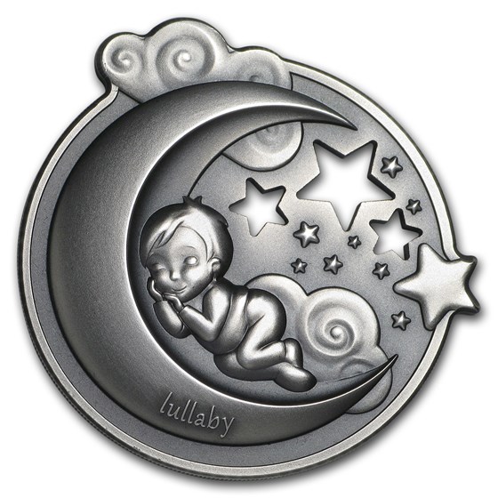 2018 Cook Islands 1 oz Antique Silver Lullaby Dreaming Boy 2018 Cook Islands 1 oz Antique Silver Lullaby Dreaming Boy