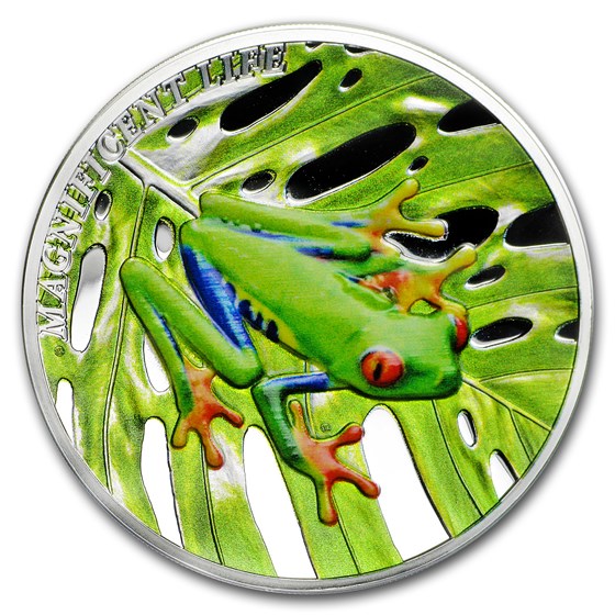 2018 Cook Islands 1 oz Silver Magnificent Life (Tree Frog) 2018 Cook Islands 1 oz Silver Magnificent Life (Tree Frog)