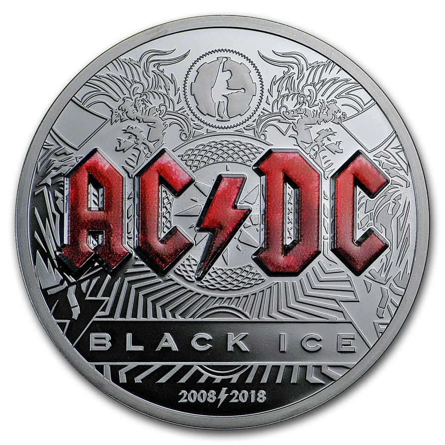 Buy 2018 Cook Islands 2 oz Silver AC/DC Black Ice Proof | APMEX