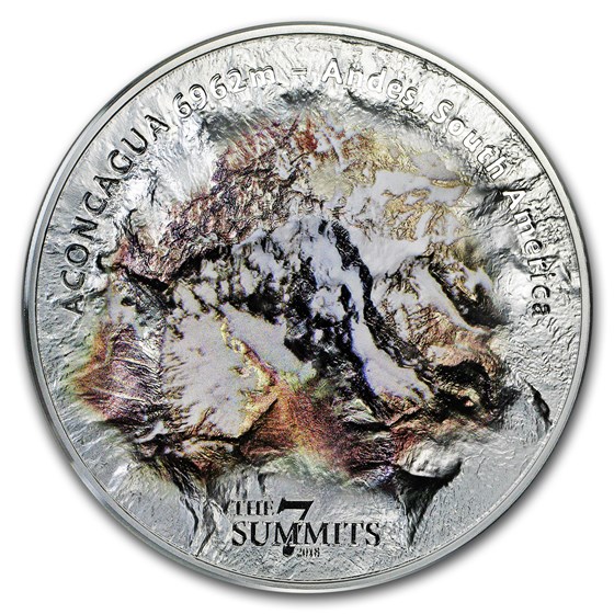 2018 Cook Islands 5 oz Silver 7 Summits (Aconcagua) 2018 Cook Islands 5 oz Silver 7 Summits (Aconcagua)