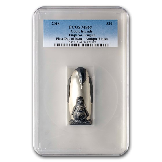 2018 Cook Islands Emperor Penguin MS-69 PCGS (First Day) 2018 Cook Islands Emperor Penguin MS-69 PCGS (First Day)