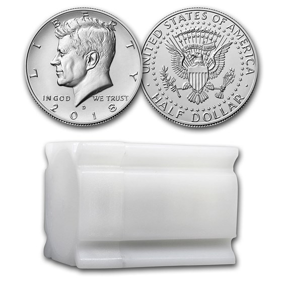 2018-D Kennedy Half Dollar 20-Coin Roll BU 2018-D Kennedy Half Dollar 20-Coin Roll BU
