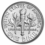 2018-D Roosevelt Dime 50-Coin Roll BU