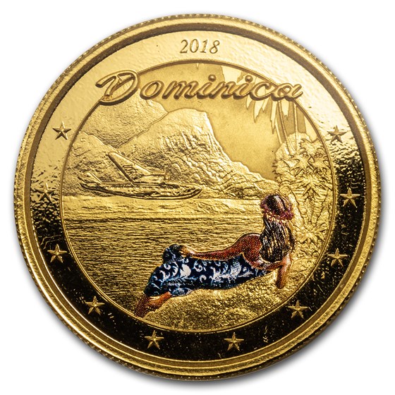 2018 Dominica 1 oz Gold Nature Isle (Colorized) 2018 Dominica 1 oz Gold Nature Isle (Colorized)