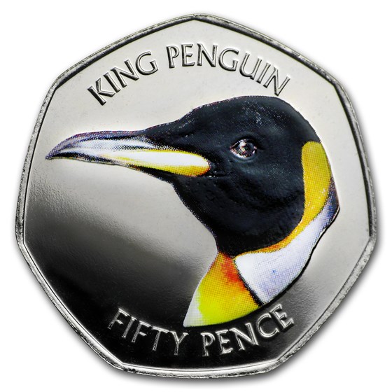 2018 Falkland Islands Cupro Nickel - King Penguin 2018 Falkland Islands Cupro Nickel - King Penguin