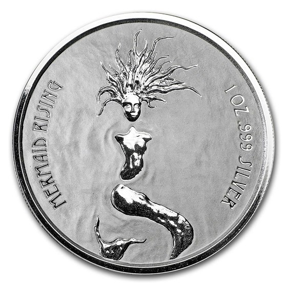 2018 Fiji 1 oz Silver Mermaid Rising BU 2018 Fiji 1 oz Silver Mermaid Rising BU