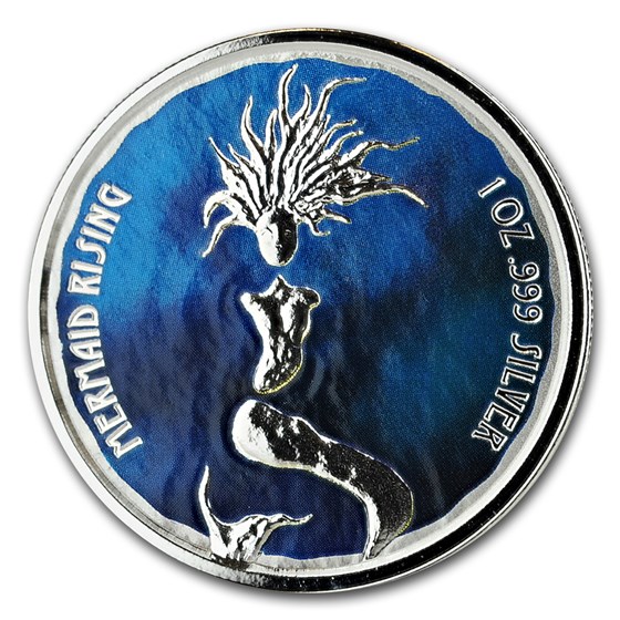 2018 Fiji 1 oz Silver Mermaid Rising Proof (Colorized) 2018 Fiji 1 oz Silver Mermaid Rising Proof (Colorized)