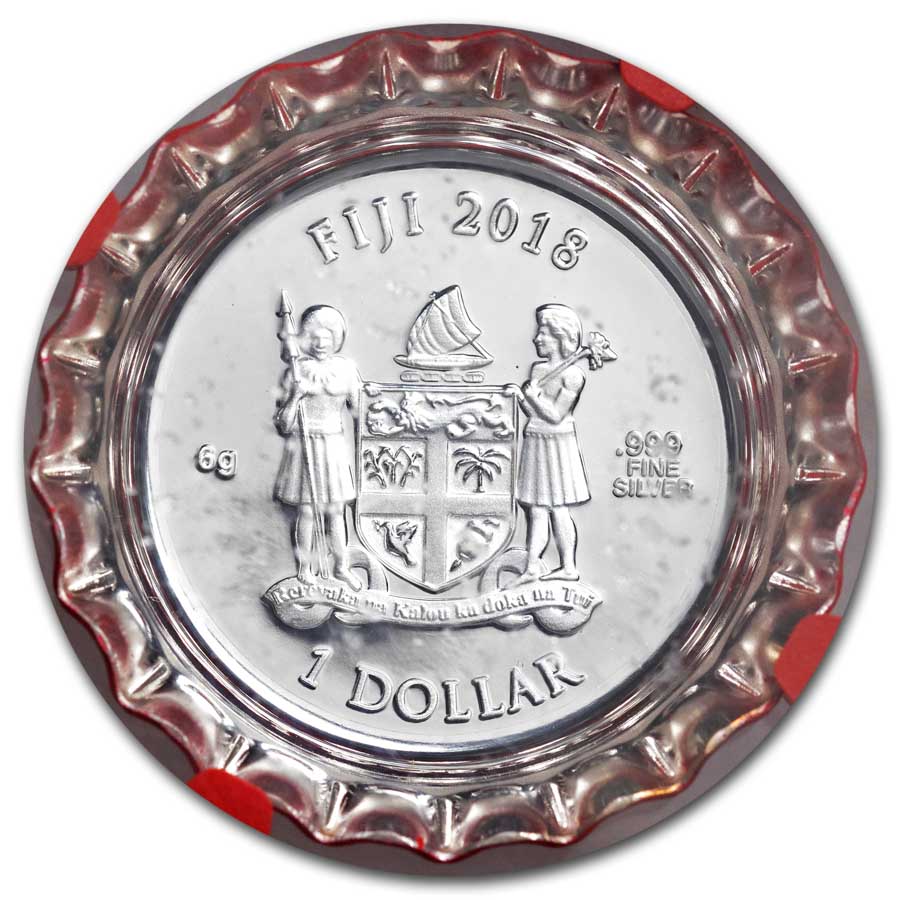 2018 Fiji 6 gram Proof Silver Coca-Cola Bottle Cap NGC PF-70 UC