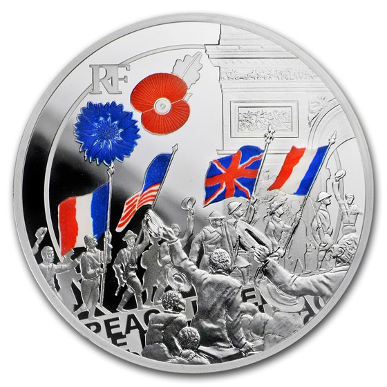 2018 France Silver €10 Great War Colorized (Peoples' Jubilation) 2018 France Silver €10 Great War Colorized (Peoples' Jubilation)