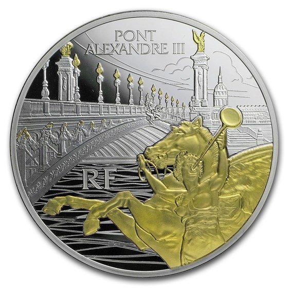 2018 France Silver €10 Treasures of Paris Alexander III Bridge 2018 France Silver €10 Treasures of Paris Alexander III Bridge