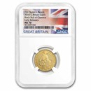 2018 GB 1/4 oz Gold Queen's Beasts The Bull MS-70 NGC ER