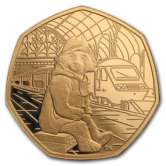 2018 GB 50p Gold 60th Anniv Paddington Bear (Train Station) 2018 GB 50p Gold 60th Anniv Paddington Bear (Train Station)