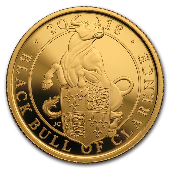 2018 GB Proof 1/4 oz Gold Queen's Beasts Bull (w/Box & COA) 2018 GB Proof 1/4 oz Gold Queen's Beasts Bull (w/Box & COA)
