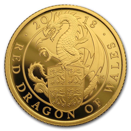 2018 GB Proof 1/4 oz Gold Queen's Beasts Dragon (w/Box & COA) 2018 GB Proof 1/4 oz Gold Queen's Beasts Dragon (w/Box & COA)
