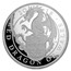 2018 GB Proof 1 kilo Silver Queen's Beasts Dragon (w/Box & COA)