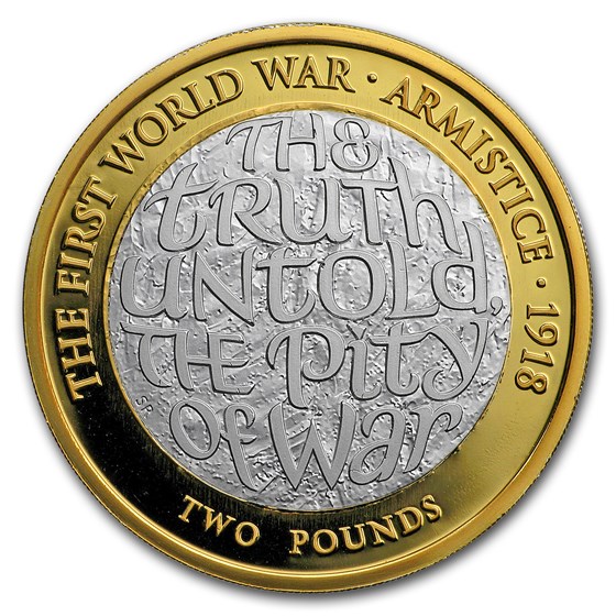 2018 GB Silver 100th Anniv First World War Armistice Piedfort 2018 GB Silver 100th Anniv First World War Armistice Piedfort