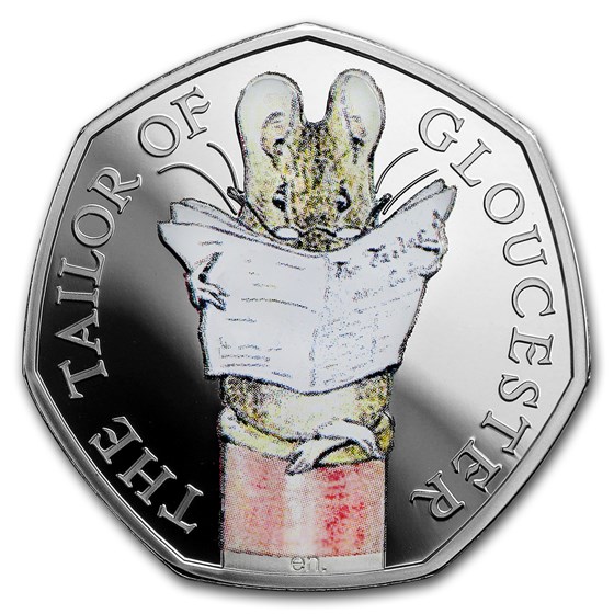 2018 GB Silver 50p Beatrix Potter Proof (Tailor of Gloucester) 2018 GB Silver 50p Beatrix Potter Proof (Tailor of Gloucester)