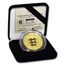 2018 Gibraltar 1 oz Gold Royal Arms of England Colorized (Black)
