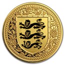 2018 Gibraltar 1 oz Gold Royal Arms of England Colorized (Black)
