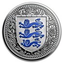 2018 Gibraltar 1 oz Silver Royal Arms of England Proof (Blue)