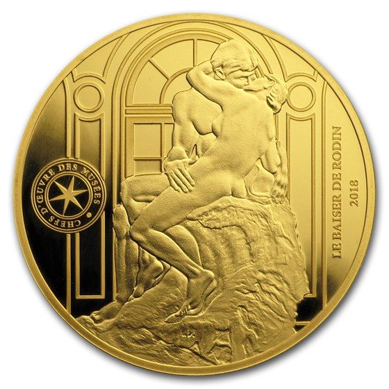 2018 Gold €50 Masterpieces of Museums Proof (Le Baiser) 2018 Gold €50 Masterpieces of Museums Proof (Le Baiser)