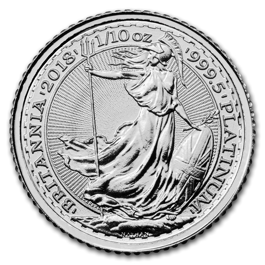 2018 Great Britain 1/10 oz Platinum Britannia BU